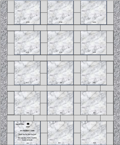 Close up view of Hero Stones along pathway