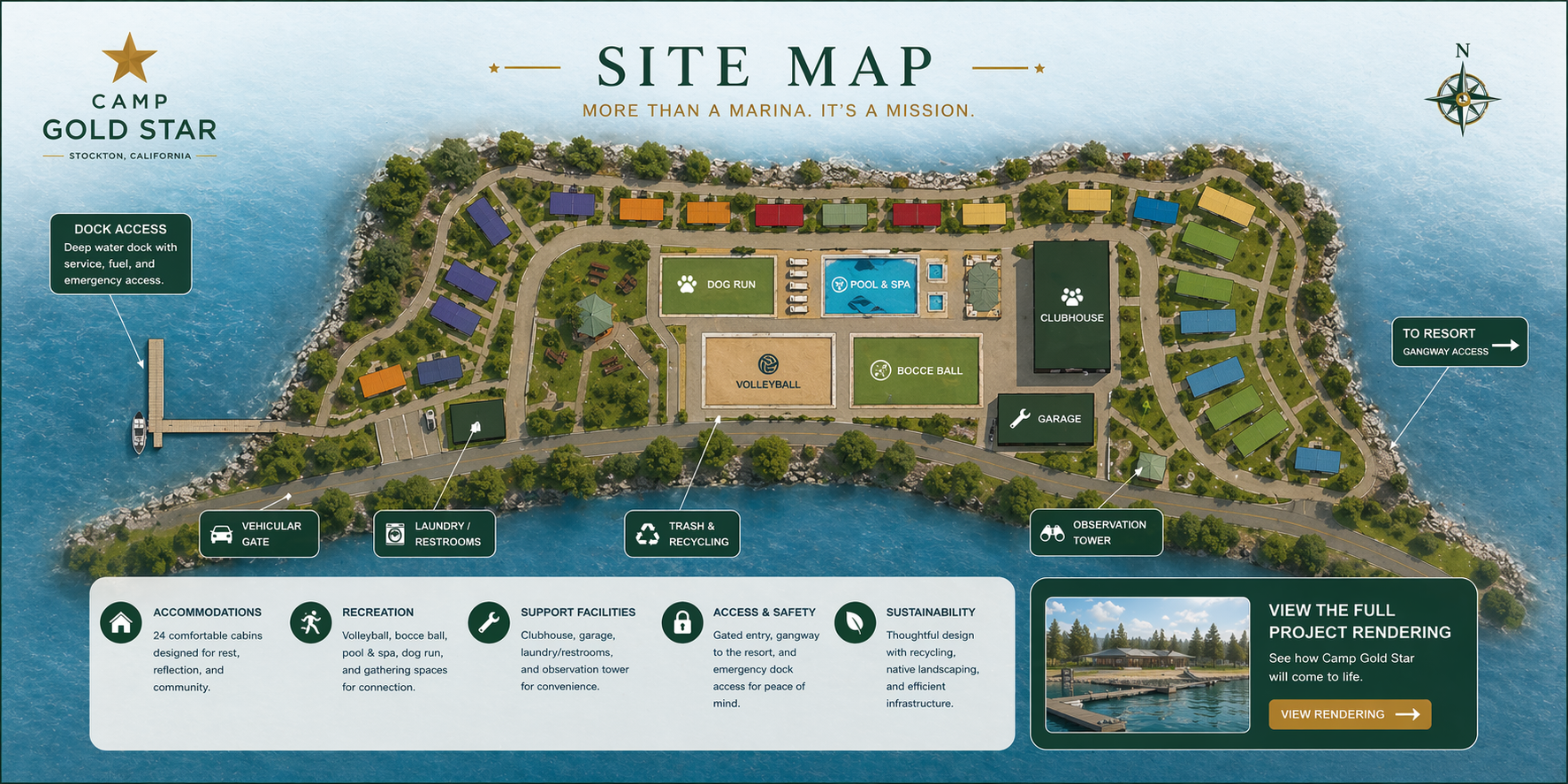 Full Camp Gold Star Site Map